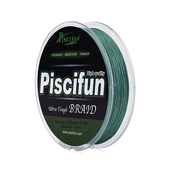 Piscifun-Braided-Fishing-Line-Green-150yards-300yards-547yards-10lb-150-lb-Test-PE-Fishing-Line