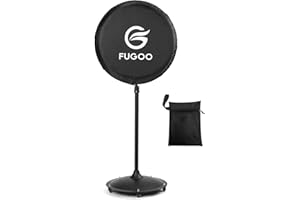 FUGOO Heavy Duty Waterproof Outdoor Fan Cover for 24 Inch Pedestal and Wall Mount Fans, Black, 420D Material, Dustproof Protection