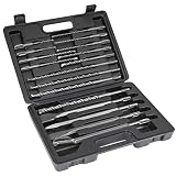 XtremepowerUS 17-Pieces Drill Bits & Chisel SDS Plus Rotary Hammer Bits Set with Case