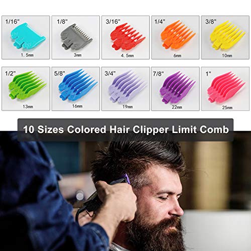 Professional Hair Clipper Guards Guide Combs,Hair Clipper Cutting Guides/Combs -From 1/16inch to 1inch, Compatible with Most Wahl Clippers
