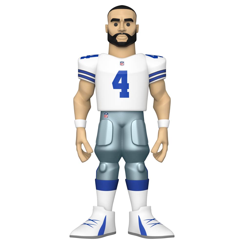Funko Gold 12" NFL: Cowboys - Dak Prescott - 1/6 Odds for Rare Chase Variant - Collectable Vinyl Action Figure - Birthday Gift Idea - Official Merchandise - Ideal Toy for Sports Fans and Display