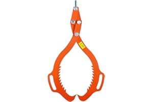 Meyoppm 21 Inch 2 Serrated Claw Hook Log Lifting Tongs, Heavy Duty Loglifting Tongs, Grapple Timber Claw for Handling, Dragging & Carrying Tool