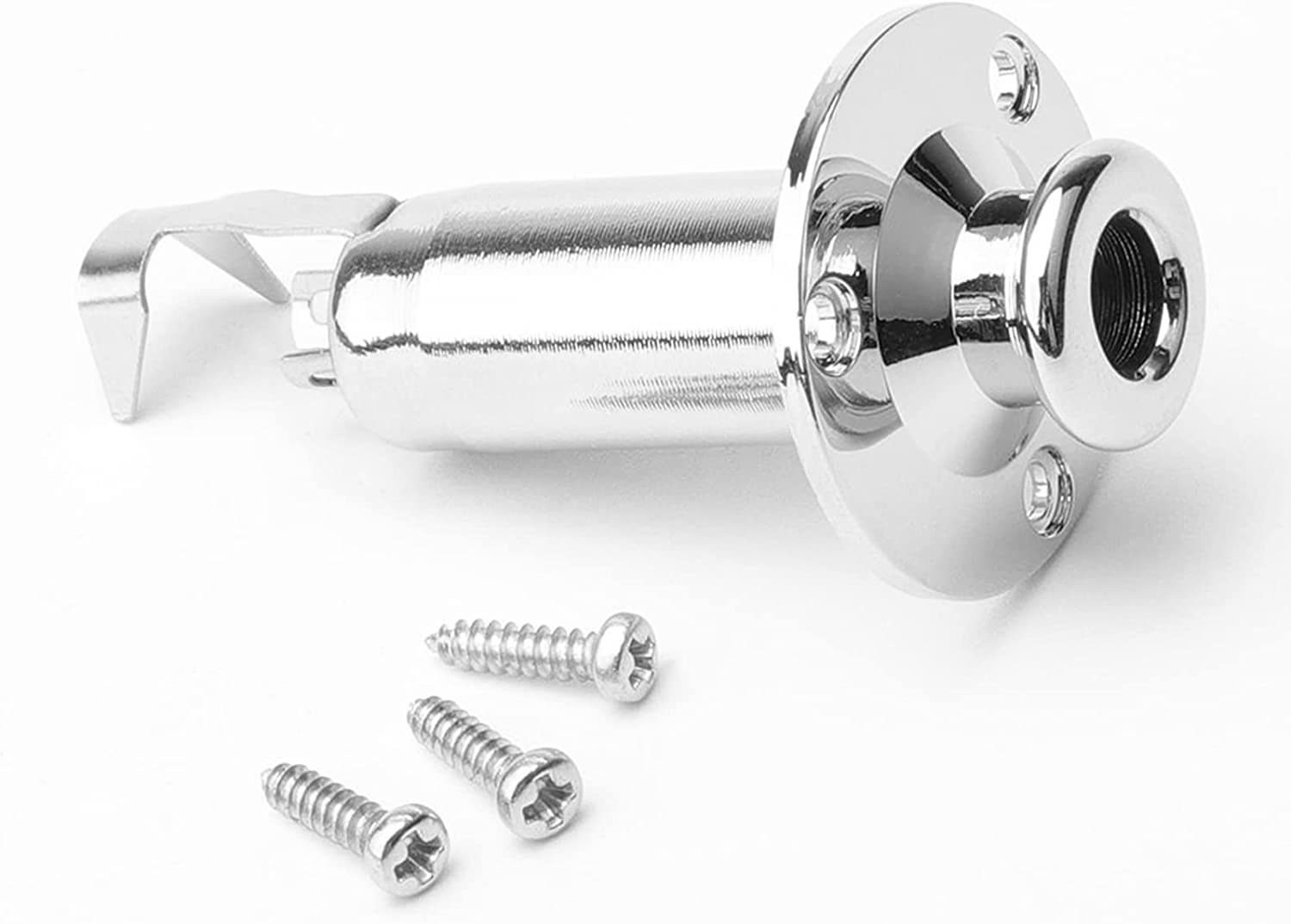 Unxuey 1/4" Metal Stereo Electric Guitar Barrel Endpin Jack, Guitar Output Jack Socket 3 Total Prongs