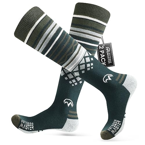 51N0a0uRG+L Outdoormaster Ski Socken, Merino Wool Ski Socken Für Herren &Amp; Damen, Thermal Winter Warme Snowboard Socken Für Kaltes Wetter
