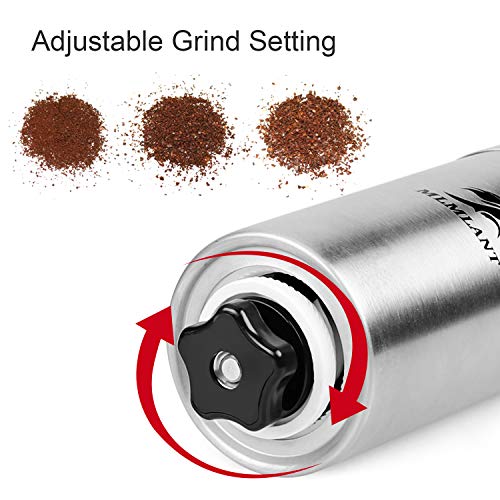 MLMLANT Kaffeemühle,Camping Kaffeemuehle klein manuell,kaffemühle,Manuelle Keramikmahlwerk,Handkaffeemühle aus Edelstahl… – Bild 3