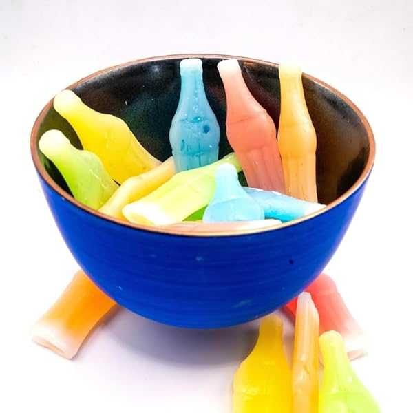 WAX BOTTLE CANDY – RETRO JUICE-FILLED MINI BOTTLES – NOSTALGIC NOVELTY – 1 LB BAG – FRUITY LIQUID CENTER – PARTY MIX