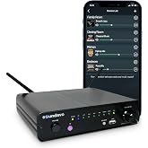 Soundavo NSA-250-V2 Multi-Room Audio Streamer Amplifier 50W + 50W | Supports Airplay, DLNA, WiFi &amp; Bluetooth | 24bit 192 kHz Hi-Fi Audio Streaming Integrated 2.1 Channel Amp for Home Speakers
