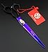 Purple Dragon 8.0 inch Professional Pet/Dog Grooming Hair Cutting Scissor/Shear with Bag- 440C Stainless Steel - Perfect for Pet Groomer or Home DIY Use