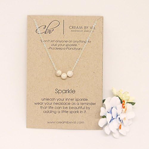 Sparkle Stardust Ball Sterling Silver Necklace - 17'' Length