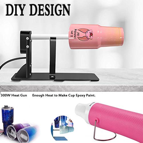 5Pcs Epoxy Glitter Tumbler kit(Hot Air Gun +4Pcs Magic Brushes for Vinyl Crafts) Specially-Made Heat Gun for DIY Acrylic Resin Cups Tumblers to Remove Air Bubbles Bubble Buster Tool - Thumbnail 2