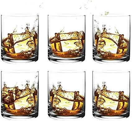 Amazon Design Master プレミアムショートウイスキーグラス ロックスタイル オールドファッショングラス スコッチ バーボン カクテル ラム用 丈夫なウイスキーグラス パーティーやキャンプ用 6個パック 350ml D M Design Master ロックグラス