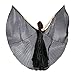 Dance Fairy Belly Dance Silk Isis Angel Wings Halloween Costumes Prop,Black(No Sticks)