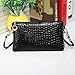 Doinshop Crocodile Messenger Bags Crossbody Clutch Women Shoulder Handbag (black)