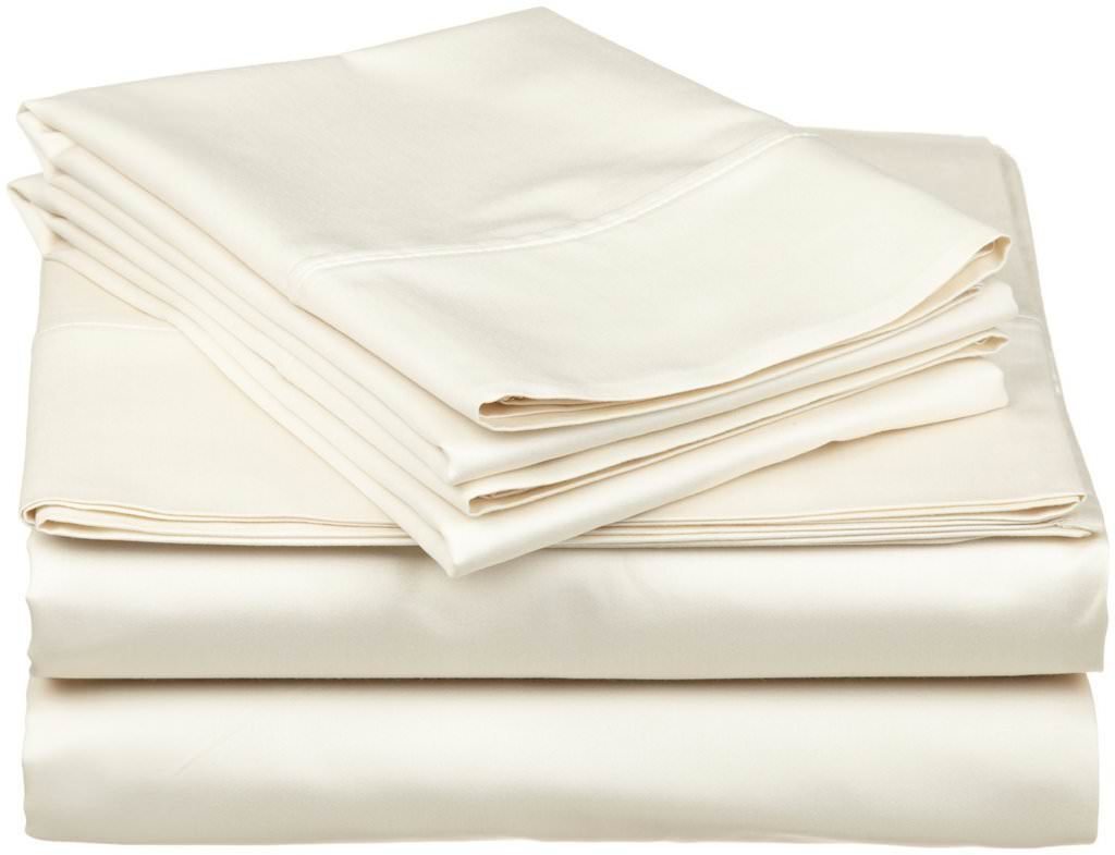 100% Percale Cotton 4 PC Sheet Set Ultra Soft & Cozy Bedding Sheets 15" Deep Pocket 400 TC RV-King (72"X80") Ivory Solid