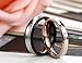 Flongo Men's Womens Forever Love Stainless Steel Ring Couples Valentine Wedding Engagement Promise Band