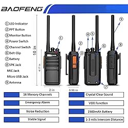 BAOFENG Walkie Talkies Long Range BF-888S Plus