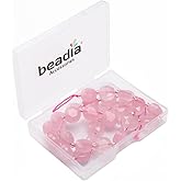 BEADIA Natural Faceted Rose Quartz Rondelle Disk Stone Beads 10x5mm 37cm for DIY Chain Jewelry Making