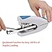 Bonsaii G8747 Low Force Stapler, Reduced 50% Effort, Compact, 20 Sheets Capacity, School, Work or Business, Light Blue/White
