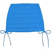 Falainetee Women's Mesh Sheer Drawstring Solid Summer Bikini Cover Up Skirt