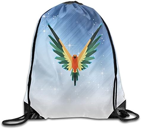 Elsaer Logan Parrot Paul unique Logo Bag,Sport Gym Sack Drawstring Backpack Bag