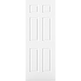 BARNSMITH 30x80 in Raised 6-Panel White Primed Interior Door Slab | Textured Classic Style Paintable Hollow Core Interior Door Panel, for Pocket, Swing, Sliding Door,Durable and Lightweight