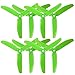 RAYCORP 5040 3-Blades 5x4x3 Propellers. 16 Pieces (8CW, 8CCW) Black & Green 5-inch Tri Blades Quadcopter & Multirotor Props + Battery Strap