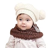 Tonsee Cute Baby Kids Girl Boy Dual Balls Warm Winter Knitted Cap Hat Beanie