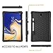 Fintie Silicone Case for Samsung Galaxy Tab S4 10.5 2018 Model SM-T830/T835/T837, [Honey Comb Series] [Kids Friendly] Light Weight Shock Proof Protective Cover with S Pen Holder, Black