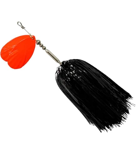 Leurre Bucktail musqué 8,5 po. Lames doubles n° 8 Flash Hameçon simple