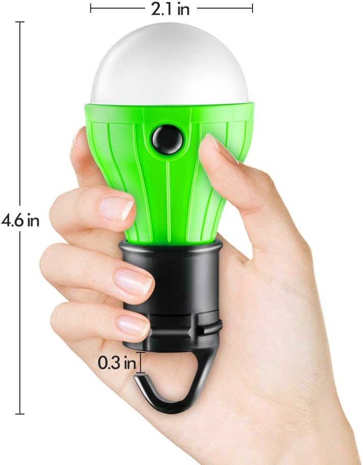 FLY2SKY Tent Lamp Portable LED Tent Light 4 Packs Hook Hurricane Emergency Lights LED Camping Light Bulb Camping Tent Lantern Bulb Camping Equipment for Camping Hiking Backpacking Fishing Outage : Sports & Outdoors