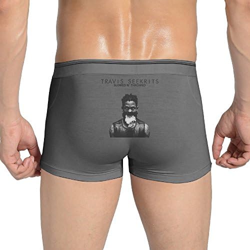 NHK Sexy Travis Scott Skyfall Slowed N' Throwed Seamless Stretchable Boxer Underwear For Fashionable Men Ash XXL