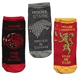 Game of Thrones House Crests/Mottos Adult 3-pack Low-cut Socks