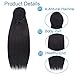 Vigorous Drawstring Yaki Kinky Straight Ponytail Extension Long Straight Hair Bun Synthetic Natural Color Heat-resistant Hairpiece with Clip In Drawstring (22 inch 0.28 lb)