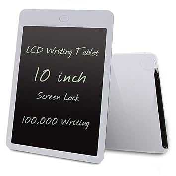 Kartsasta 10 inches LCD Writing Tablet - Portable Electronic Drawing Board Doodle Pads with Stylus (White)