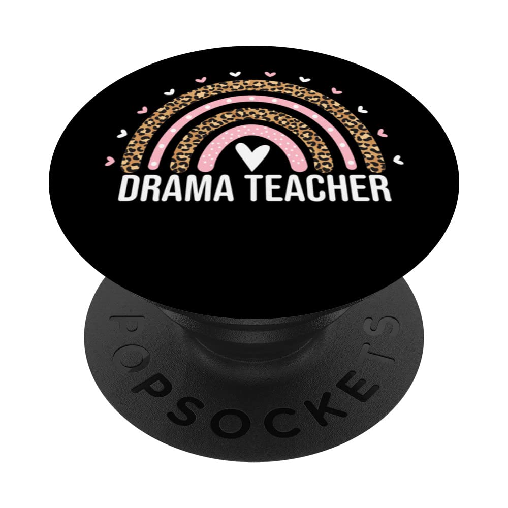 Funny Drama Teacher Theater Women Rainbow Theatre Thespian PopSockets Swappable PopGrip