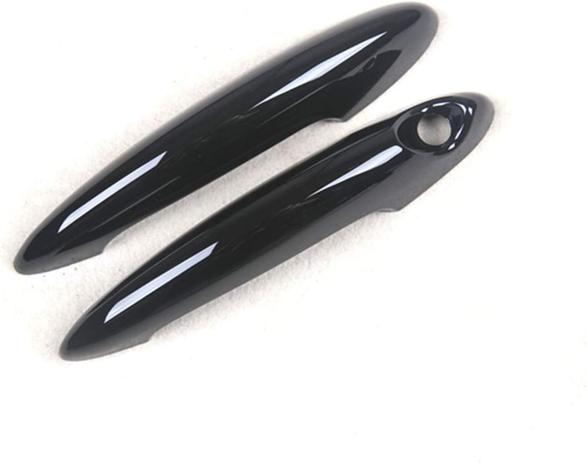Black Color ABS Sticker Cover Trim Cap for Mini Cooper ONE S JCW R56 Hatchback R57 Covertible R58 Coupe R59 Roadster 2010-2016 (Door Handle with Key Hole 2 Pieces)