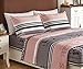 Bed Sheet Set 4-Piece，Brushed Microfiber 1500 Bedding.Extra Deep Pocket（18In）, Fitted Sheet, Flat Sheet & 2 Pillowcase ( Gray stripes/ Queen)