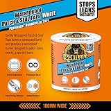 Gorilla Waterproof Patch & Seal Tape White 3m - Flexible Rubberised Backing view 2