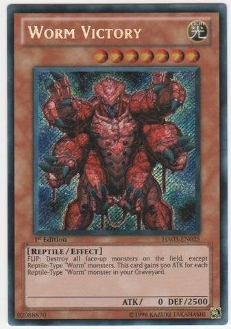 Yu-Gi-Oh! - Worm Victory (HA03-EN025) - Hidden Arsenal 3 - 1st Edition - Secret Rare