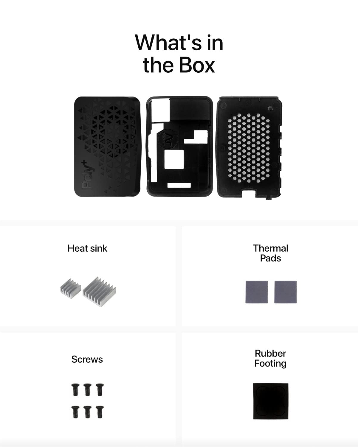 Argon Poly+ Case for Raspberry Pi 4 4GB/2GB/1GB | Heat Sink Included