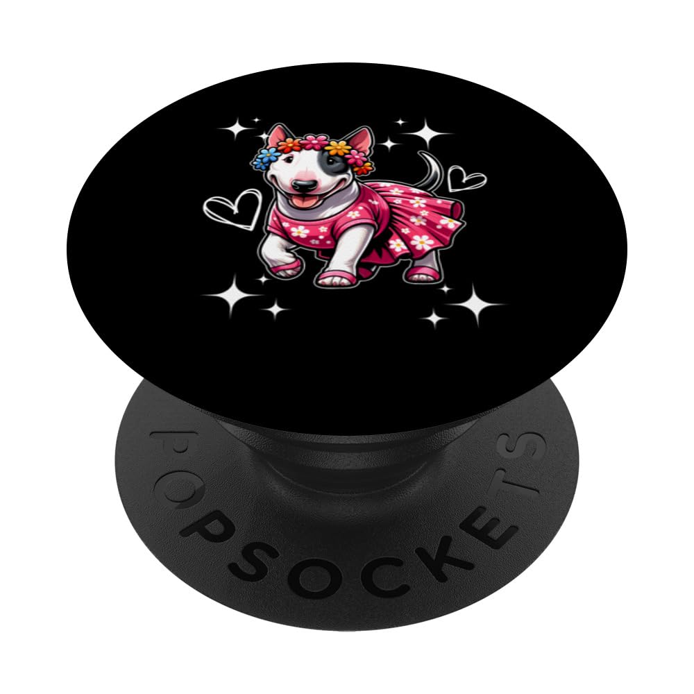 Bull Terrier Dog Mom Pet Lover Mothers Day PopSockets Swappable PopGrip