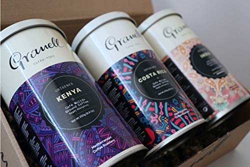 Granell Cafés · 1940 - Origins Pack Premium Gemahlener Kaffee | Kenia, Indien und Costa Rica, 100 % Arabica Kaffee… – Bild 4