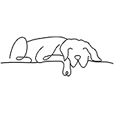Matani Metal Dog Wall Decor | Minimalist Room & Living Room Wall Decor (Sleeping Labrador)