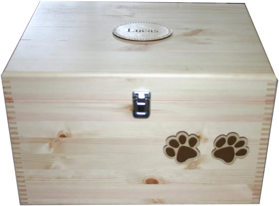 Personalised, Wooden Pet Memorial, Memory or Keepsake Box for a Dog