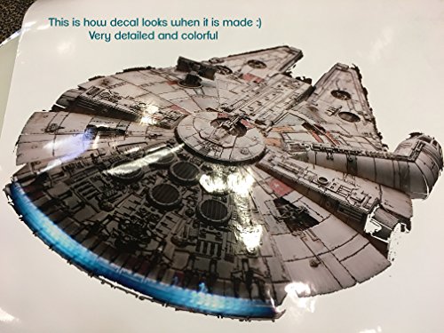 PillowFigtArt Full Color Millennium Falcon Decal, Large Millennium Falcon, Millennium Falcon Decal,  - //coolthings.us