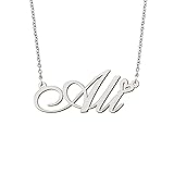BYBWBL Ali Name Pendant Necklace Silver Color
