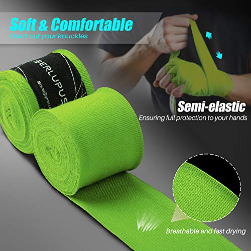 image for Liberlupus Elastic Professional 120 & 180 Inches Boxing Hand Wraps for