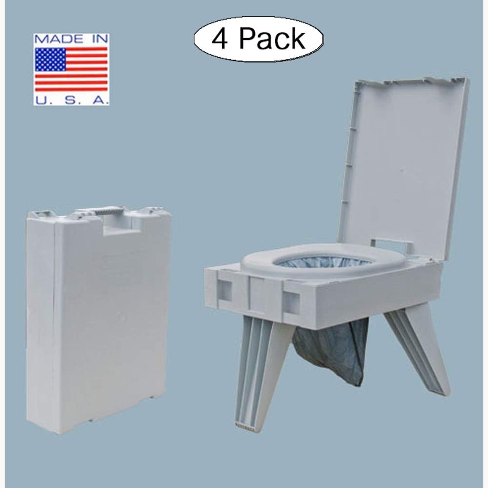 Cleanwaste Portable Toilet w/ 1 Waste Kit (D119PET) (Fоur Расk)