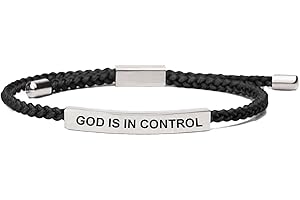 LIU JUN Let Them Bracelet for Women, Adjustable Braided Stainless Steel Engraving Inspirational Let Them Bracelet Gifts Jewelry