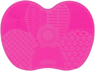 Lmyzcbzl Silicone Makeup Brush Cleaning Mat Portable Rose Pad